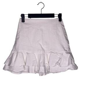 Nova Vintage Womens Skirt Size XS Solid White Mini Short Lined Casual